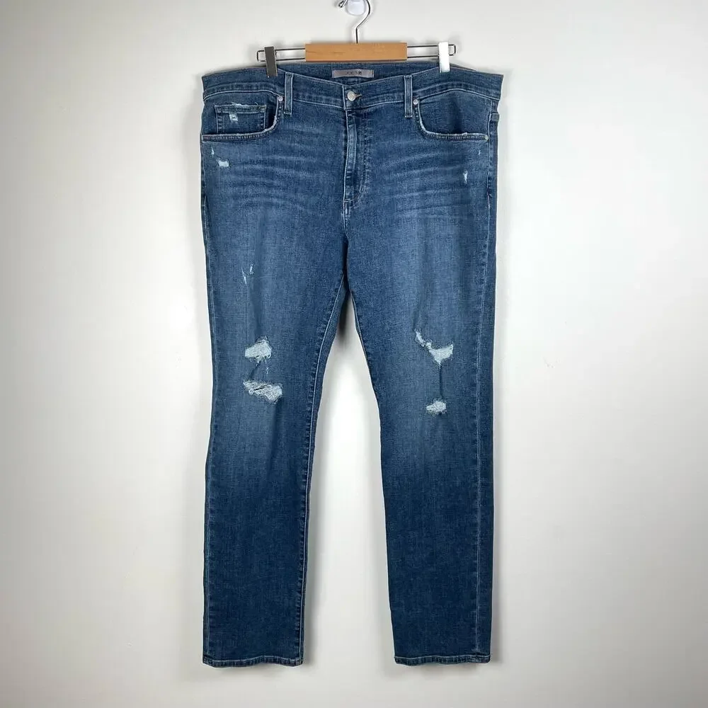 Joes Jeans Mens 40x34 Blue Asher Slim Fit Distressed Medium Wash Denim Classic